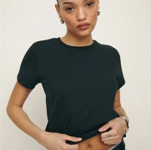Reformation Black Short Sleeve Tee